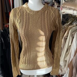 Michael Kors Gold Cable Knit Sweater